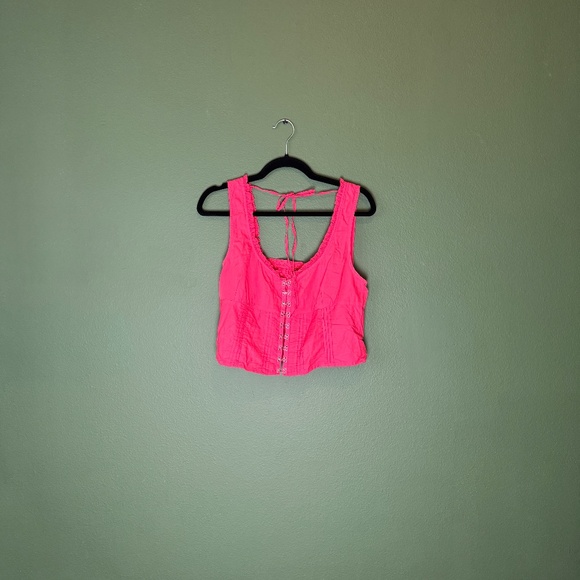 Free People Amelia Corset Top 100% Cotton Size Medium - Picture 4 of 7